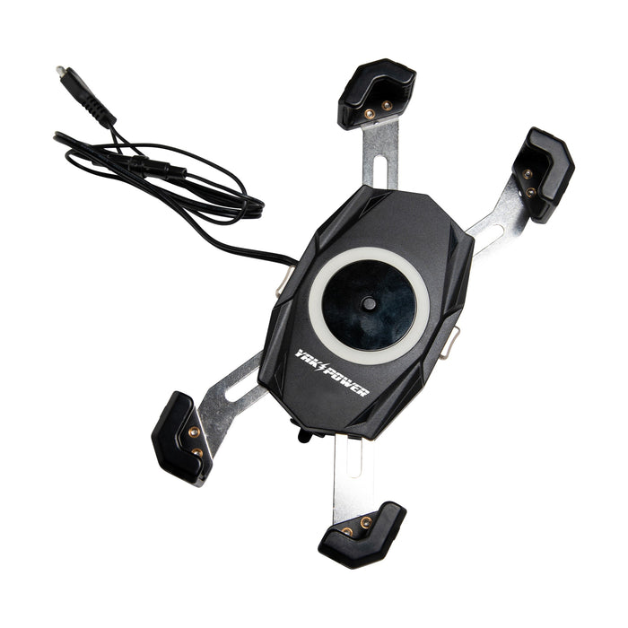 Yak-Power 12 Volt Wireless Fast Charger (15W) with 360 Degree Adjustable Gooseneck Action Mount