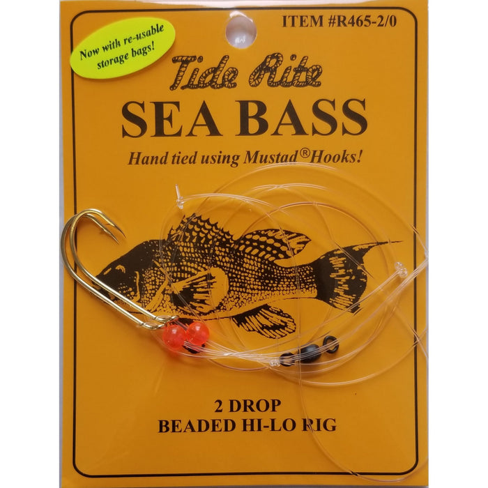 Tide Rite R465 Series Sea Bass 2-Drop Beaded Hi-Lo Rigs