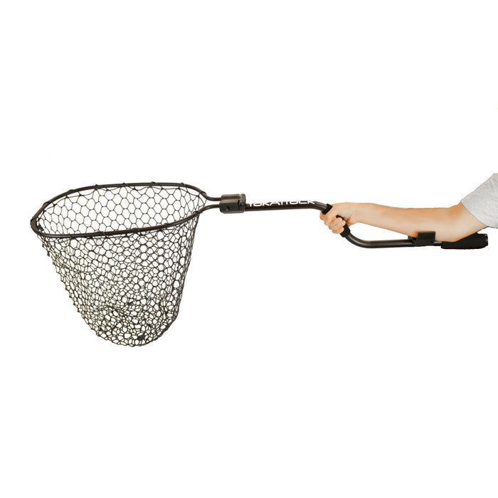 YakAttack Leverage Landing Net 12"x20" Hoop, 47" Long, with Extension and Foam For Storing in Rod Holder