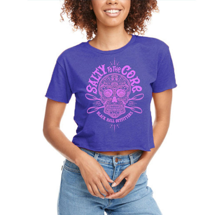 BHO "Salty to the Core" Sugar Skull Women's Crop Top