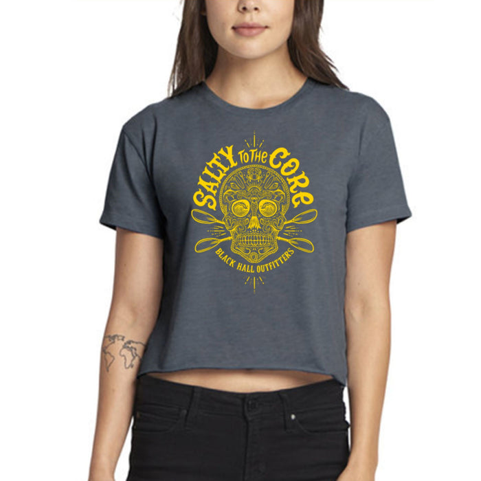 BHO "Salty to the Core" Sugar Skull Women's Crop Top