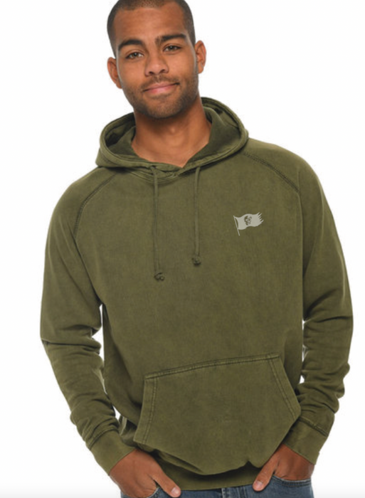 BHO "Salty To The Core" Schoolin' Skull Garment Dyed Hoodie