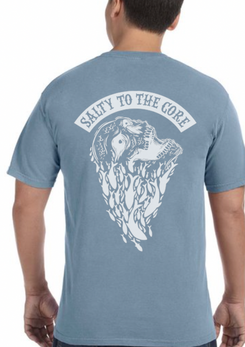 BHO "Salty To The Core" Schoolin' Skull Short Sleeve Shirt