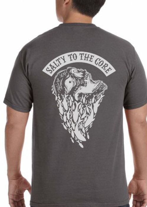 BHO "Salty To The Core" Schoolin' Skull Short Sleeve Shirt