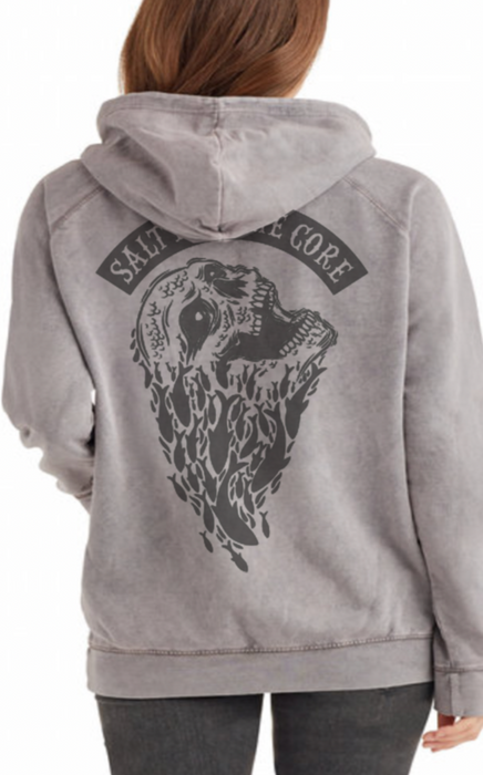 BHO "Salty To The Core" Schoolin' Skull Garment Dyed Hoodie