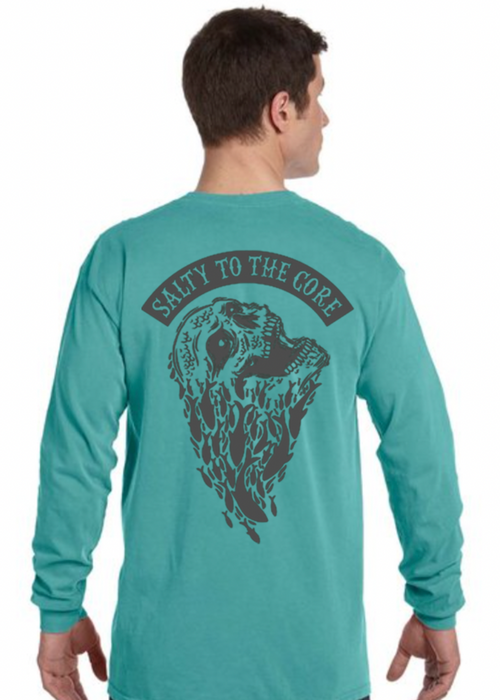 BHO "Salty To The Core" Schoolin' Skull Long Sleeve Shirt