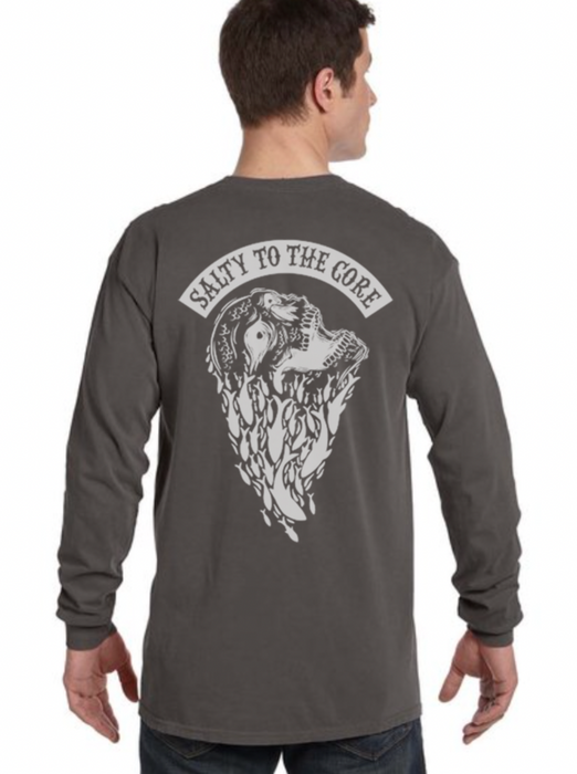 BHO "Salty To The Core" Schoolin' Skull Long Sleeve Shirt