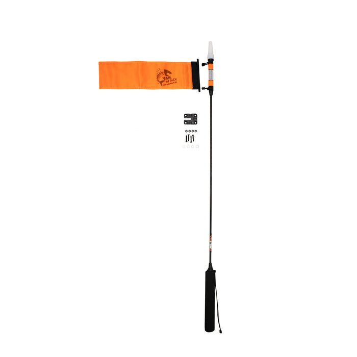 YakAttack VISIpole II Kayak Flag with Light, Includes MightyMount and Hardware