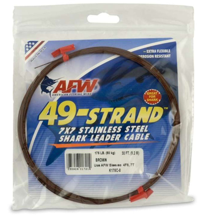 American Fishing Wire 49 Strand Wire Leader Material (30 ft Coils)