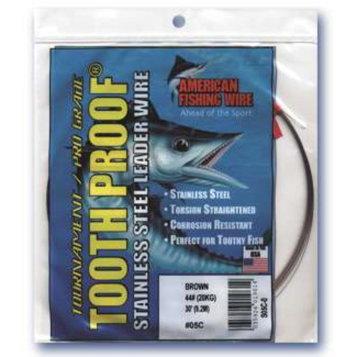 American Fishing Wire Tooth Proof Stainless Steel Leader Wire (1/4 lb Coil)