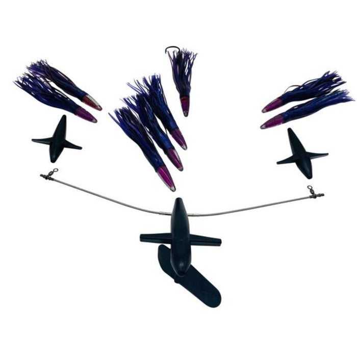 Chatter Lures 19" Side Tracker Spreader Bars - 9" Floating Bulb Squid