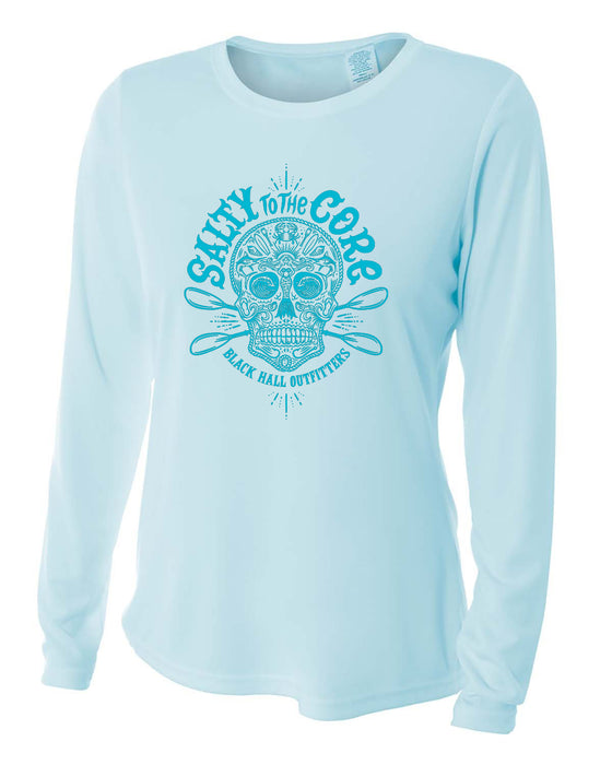 BHO "Salty to the Core" Sugar Skull SolarUV Long Sleeve Crewneck Shirt