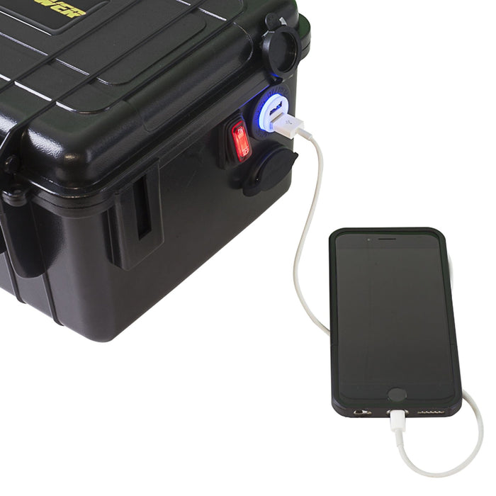 Yak-Power Power Pack Battery Box with Integrated USB Charging